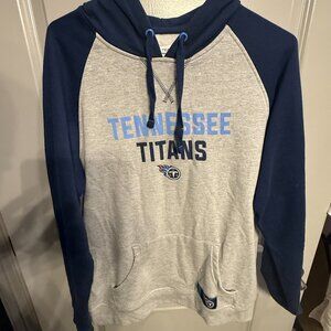 NFL Hoodie Men L Gray Tennessee Titans Football Team Graphic Activewear Pullover